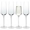 8.5 oz Long Stem Crystal Champagne Flutes for Housewarming, Mimosas, Prosecco, Brunch, Bridal Shower (4 Pack)